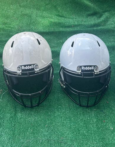 Bundle 2 Helmets Riddell Speed Football Adult 1Large 1medium