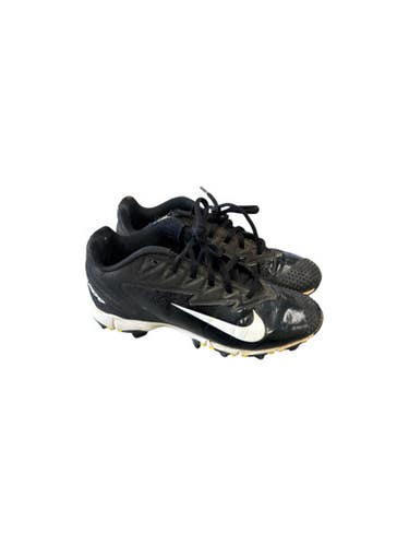 Used Nike 856494-010 VAPOR BLK/WHT BB/SB Cleats Black And White Junior 04 11862-S000090073