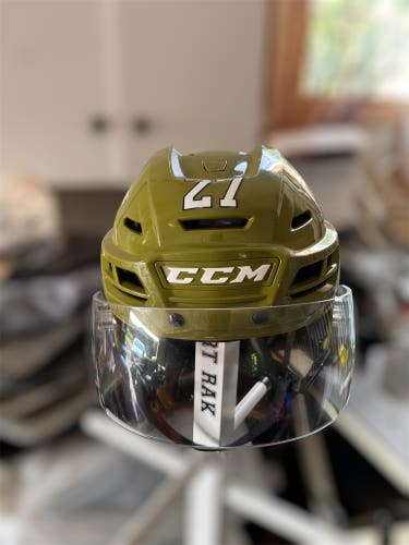 CCM Tacks 710 Helmet Pro Stock OHL North Bay Battalion