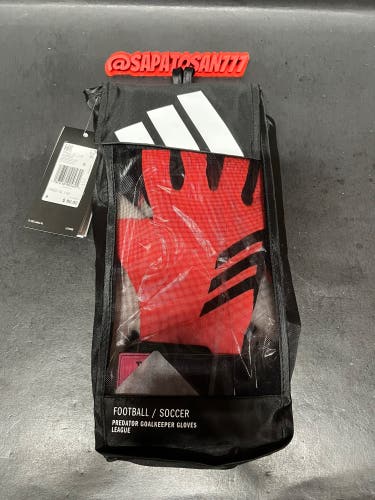 ADIDAS PRED GL LGE GOALKEEPER GLOVES GK PREDATOR RED [IX3859] SZ 9 NWT $80