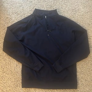 Footjoy Mens Large 1/4 Zip Blue Golf Performance Pullover Long Sleeve Stretch
