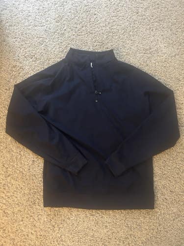 Footjoy Mens Large 1/4 Zip Blue Golf Performance Pullover Long Sleeve Stretch