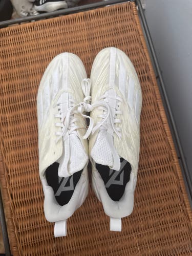 White Men's Size M 12.0 (W 13.0) Adult Adidas Cleats (New)