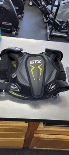 Used STX 200+ NOCSAE Lacrosse Shoulder Pads Black SM 11497-S000150540