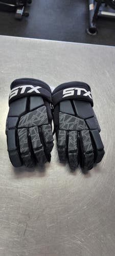 Used STX STALLION Lacrosse Gloves Mens Black SM 11497-S000150541
