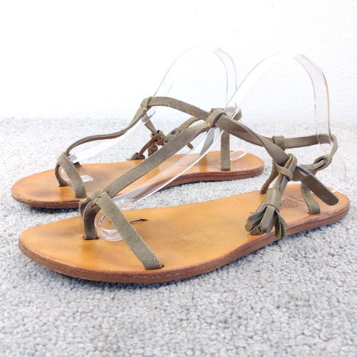 N.D.C. Made by Hand Sandals Womens Size 41 EU Shoes T-Strap Taupe Slingback