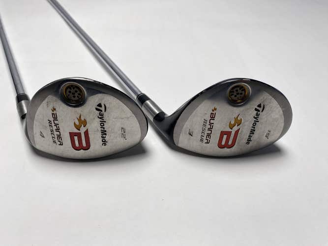 TaylorMade Burner Rescue 2008 3 & 4 Hybrid Set 19* 22* Burner 85g Stiff Mens RH