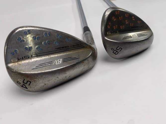 Titleist Vokey SM9 Raw Wedge Set 54*12 58*12 DG S400 Tour Issue Wedge Steel LH