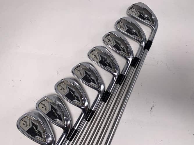 Callaway Apex 19 Iron Set 4-PW+GW KBS Tour C-Taper 130g XStiff Steel Mens RH