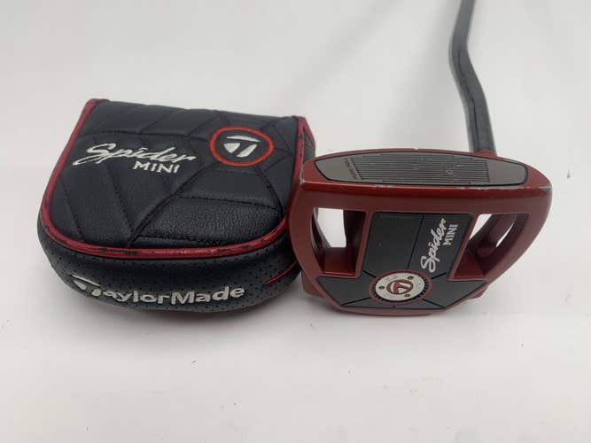 TaylorMade Spider Mini Red Putter 34" SuperStroke Pistol GTR 1.0 Mens RH HC
