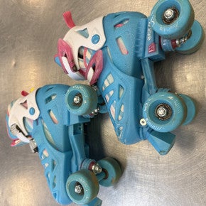 Used RollerDerby ADJ 3-6 Child Rec Fitness Skates Carolina Blue Adjustable 11339-S000192229