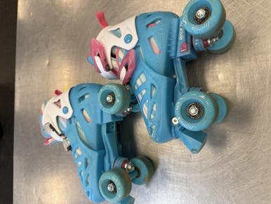 Used RollerDerby ADJ 3-6 Child Rec Fitness Skates Carolina Blue Adjustable 11339-S000192229