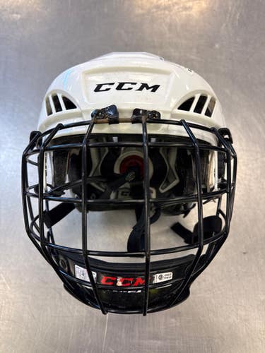 Used CCM FL80 Helmet Cage Combo White SM 11339-S000191192