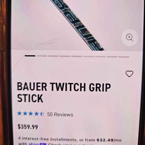 Junior Bauer Twitch Left Hand Hockey Stick P92 (Used)