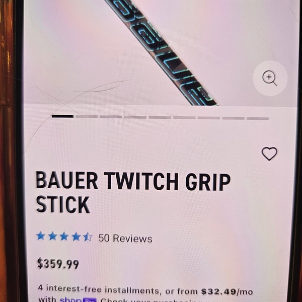 Junior Bauer Twitch Left Hand Hockey Stick P92 (Used)