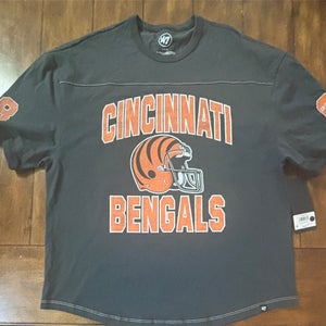 Cincinnati Bengals 47 Brand T-Shirt Black Adult Large NWT