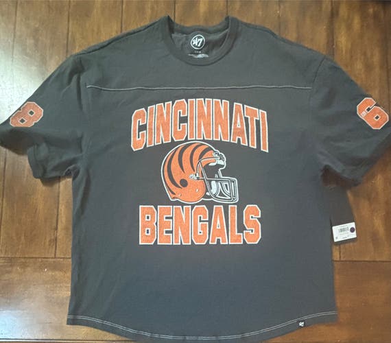 Cincinnati Bengals 47 Brand T-Shirt Black Adult Large NWT