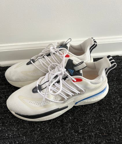 Adidas ALPHABOOST V1 SHOES sneakers Cloud White / Blue Fusion / Bright Red 9.5