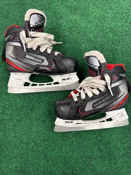 Youth Bauer Vapor X2.7 Hockey Goalie Skates (Regular) | Size: 13 (Used)