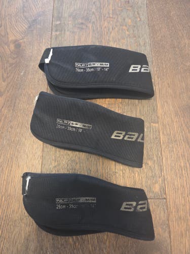 SET Of 3 Junior Bauer NLP7 Neck Guards S/M 10"-14"