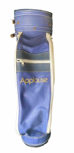 Applause Golf Bag 5 Pockets 6-Way Single Strap Zippers Work Great Retro Piece