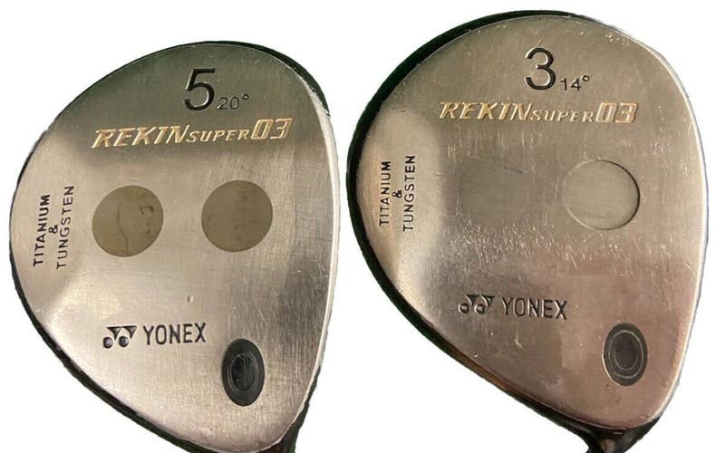 Yonex Rekin Super03 Fairway Wood Set 3W/14* 5W/20* Senior Graphite RH New Grips