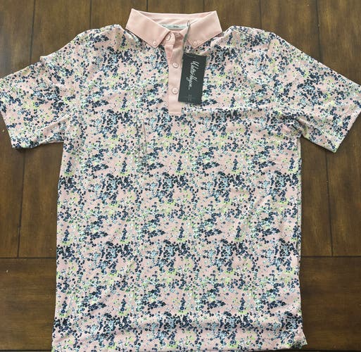 Walter Hagen Polo Golf Shirt Size Small Pink/Green NWT