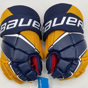 NEW Bauer Vapor 3X Gloves, Navy/Gold, 15”