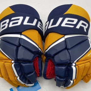 NEW Bauer Vapor 3X Gloves, Navy/Gold, 13”