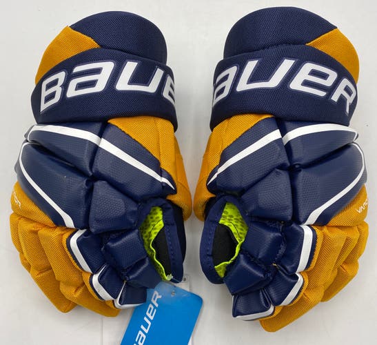 NEW Bauer Vapor 3X Gloves, Navy/Gold, 10”