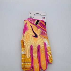 Nike Vapor Jet 8.0 Football Gloves Lazer Orange Pink Size 2XL