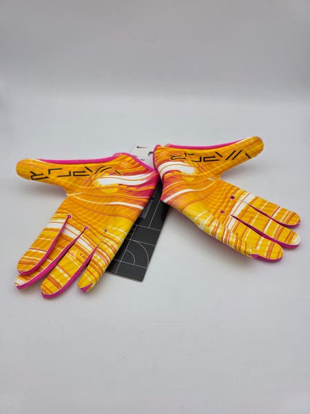 Nike Vapor Jet 8.0 Football Gloves Lazer Orange Pink Size 2XL