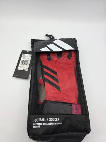 Adidas Soccer Goalkeeper Gloves Predator League Turbo Orange Black Size 9 IX3859