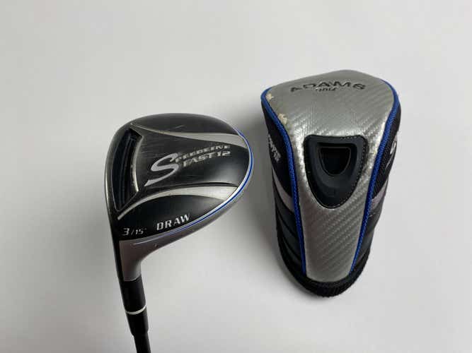 Adams Speedline Fast 12 Draw 3 Fairway Wood 15* Pro Launch Blue Regular LH HC