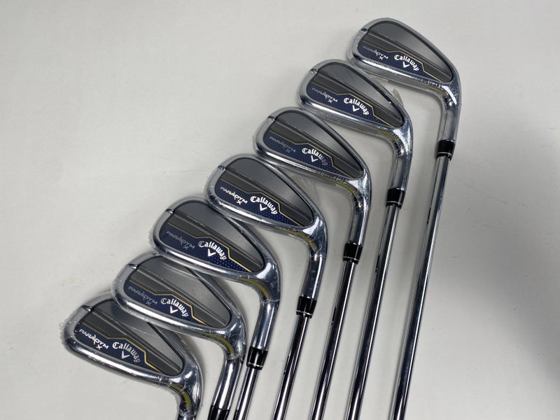 Callaway Paradym X Iron Set 5-PW+AW True Temper Elevate MPH Stiff Steel Mens RH