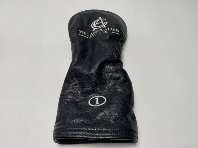 AM&E The Australian Golf Club Black Leather Driver Head Cover HC