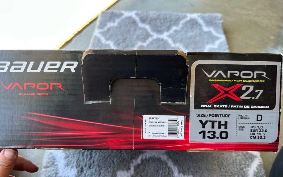 Bauer Vapor X2.7 Hockey Goalie Skates Regular Width 13 (Used)