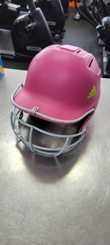 Used Adidas 6 3/8 - 7 5/8 Batting Helmet w/Mask Pink One Size 11497-S000150587
