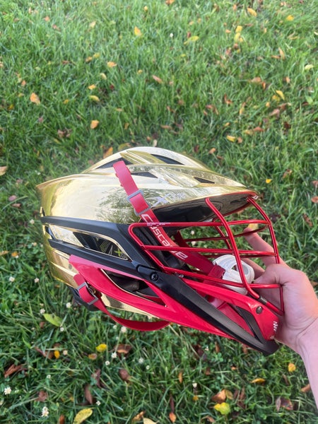 Gold And Red Chrome Cascade XRS Pro Helmet (Like New)