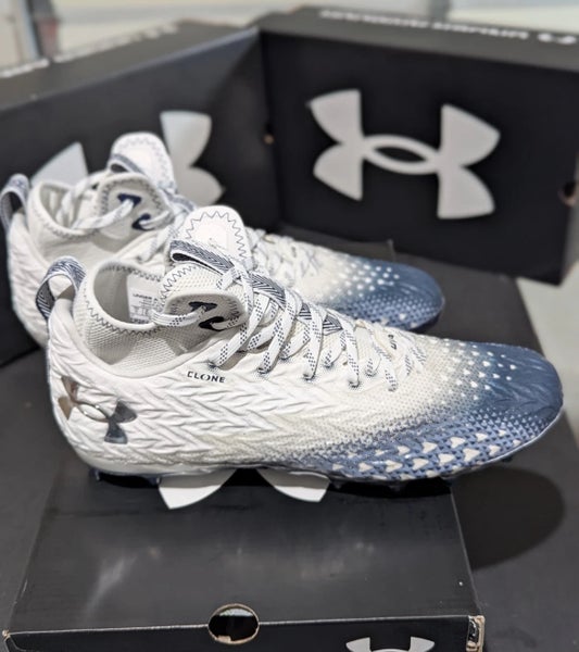 Under Armour Spotlight Clone 3.0 MC Football Cleats Mens 14 White/Navy