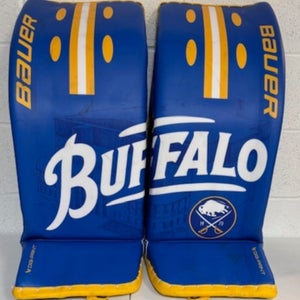2024 Small Bauer Digi-Print Hyperlite 2 Goalie Leg Pads (Used) - Buffalo Sabres