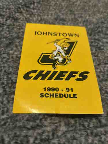 Vintage Johnstown Chiefs ECHL 1990-1991 Pocket Schedule