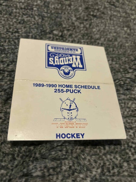 Vintage Nashville Knights ECHL 1989-1990 Pocket Schedule