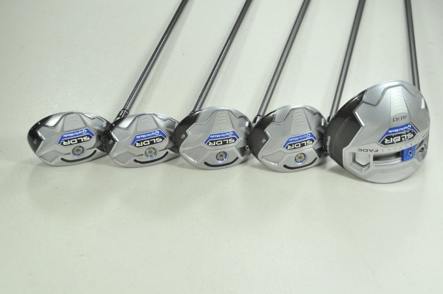 LEFT TaylorMade SLDR 10.5* Driver, 3 and 5 Woods, 3 and 4 Hybrids Senior #197471