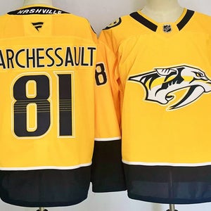 Nashville Predators 81 Jonathan Marchessault Yellow Ice Hockey Jersey size 46