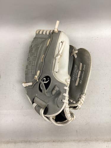 Used Rawlings HIGHLIGHT SERIES BB/SB Glove RH Throw Grey 12" 11851-S000034837