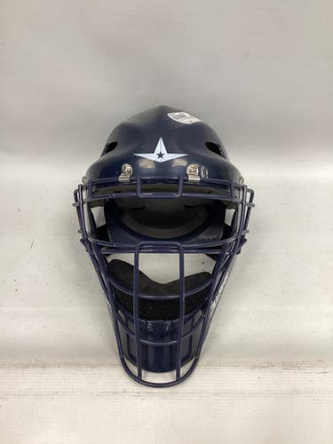 Used All-Star MVP2300 CATCHERS MASK Catchers Helmet w/Mask Navy Blue One Size 11851-S000034811