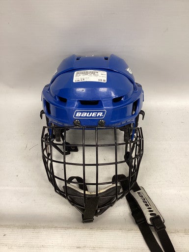 Used Bauer LEARN TO SKATE Helmet Cage Combo Royal Blue S/M 11851-S000034931