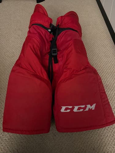CCM HP45 Pro Stock Hockey Pants Red Large CAROLINA HURRICANES