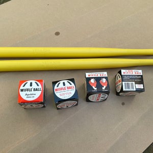 BRAND NEW - 2 WIFFLE Bats & 4 WIFFLE Balls